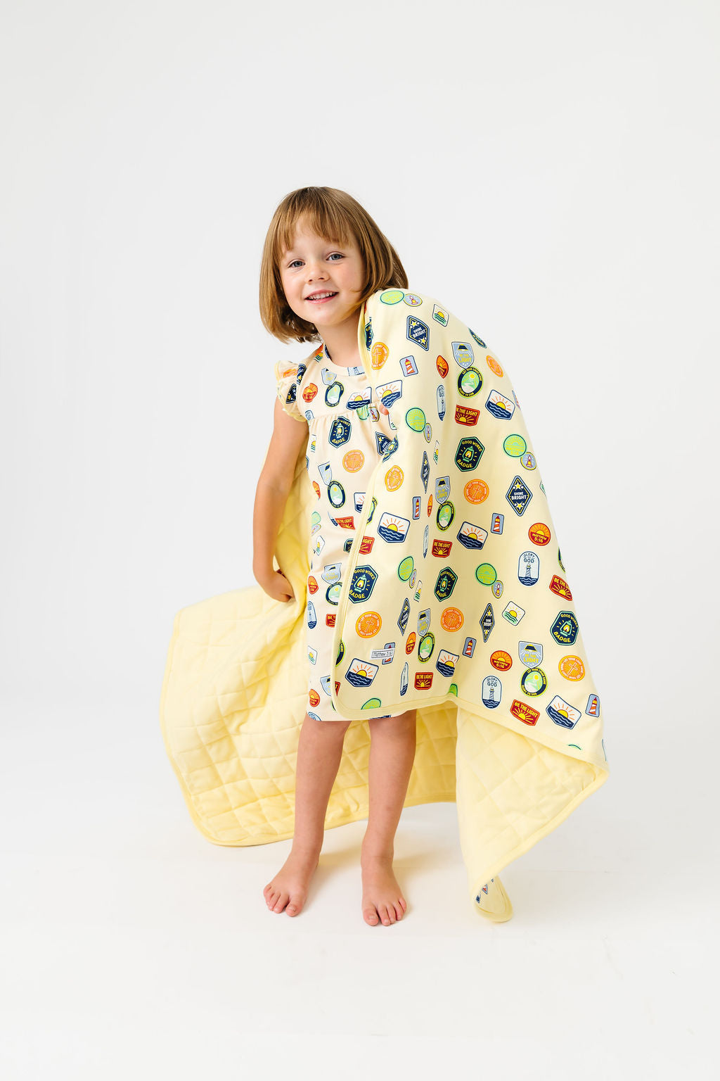 Be The Light Badges Blanket Cotton