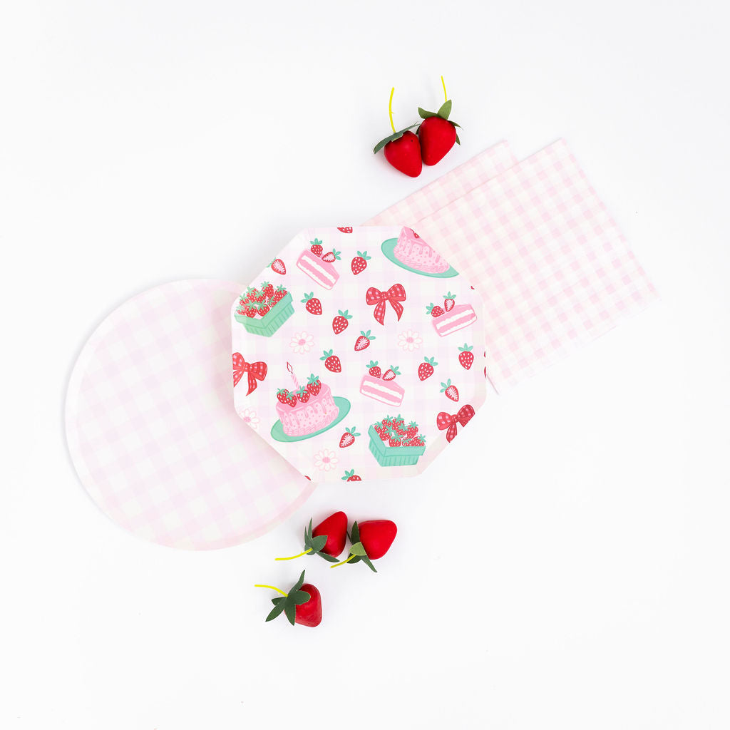 Pink Gingham Napkin
