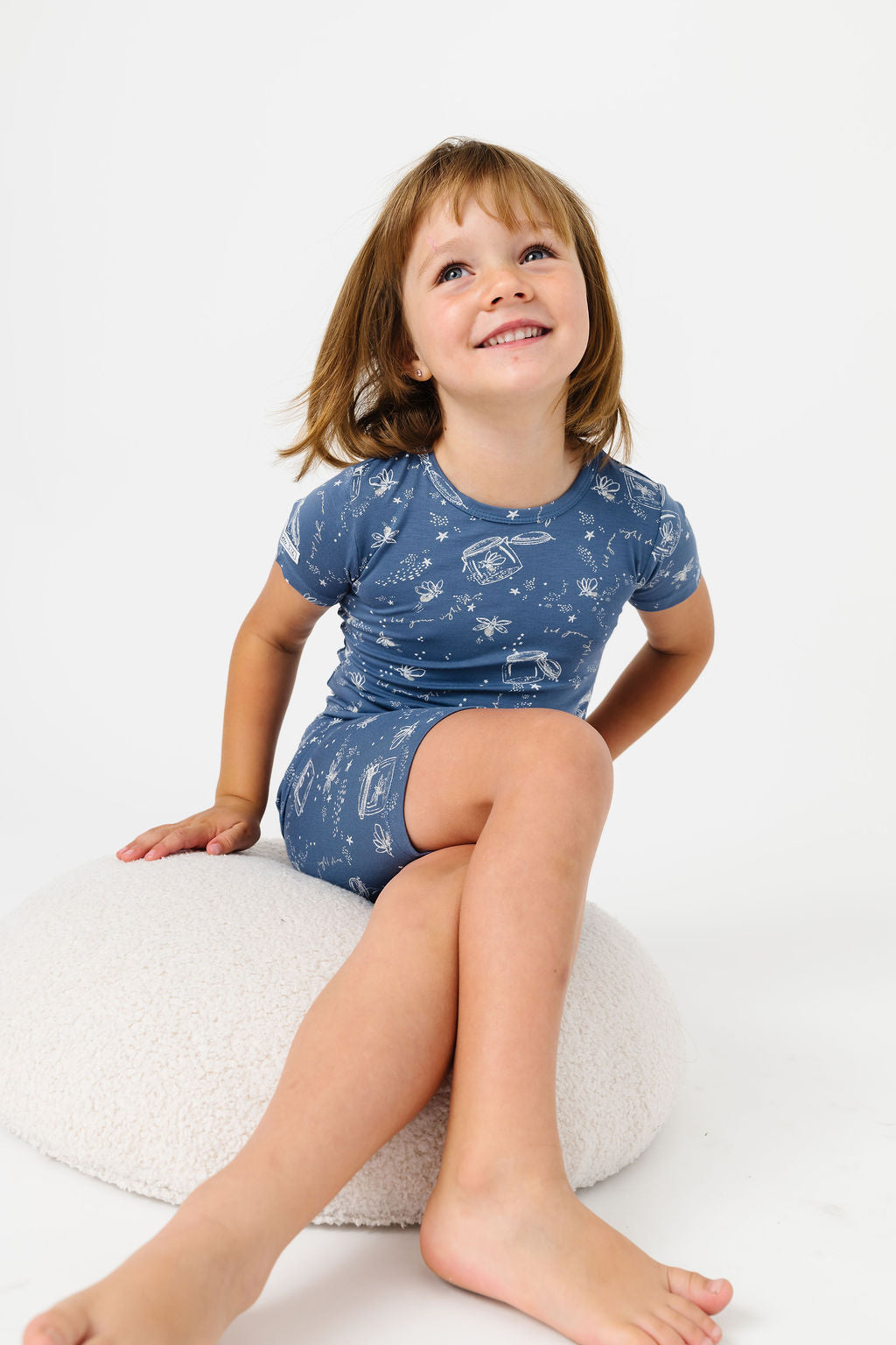 Let Your Light Shine Fireflies Pj Shorts Set Bamboo