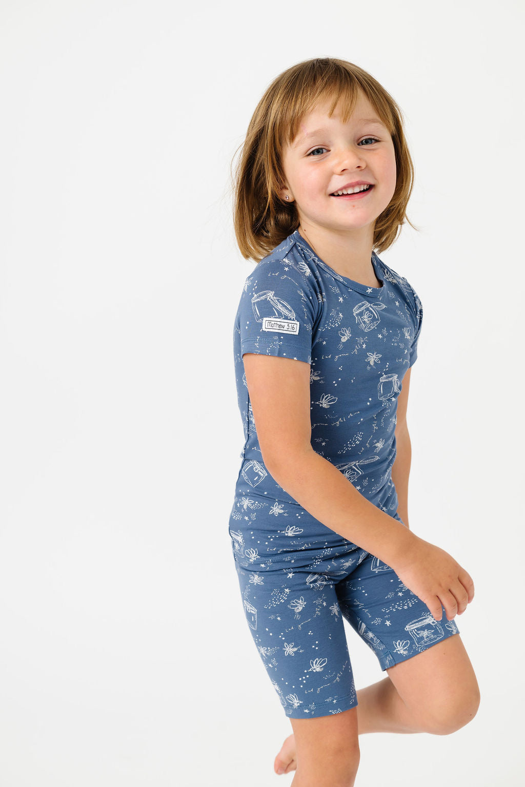 Let Your Light Shine Fireflies Pj Shorts Set Bamboo