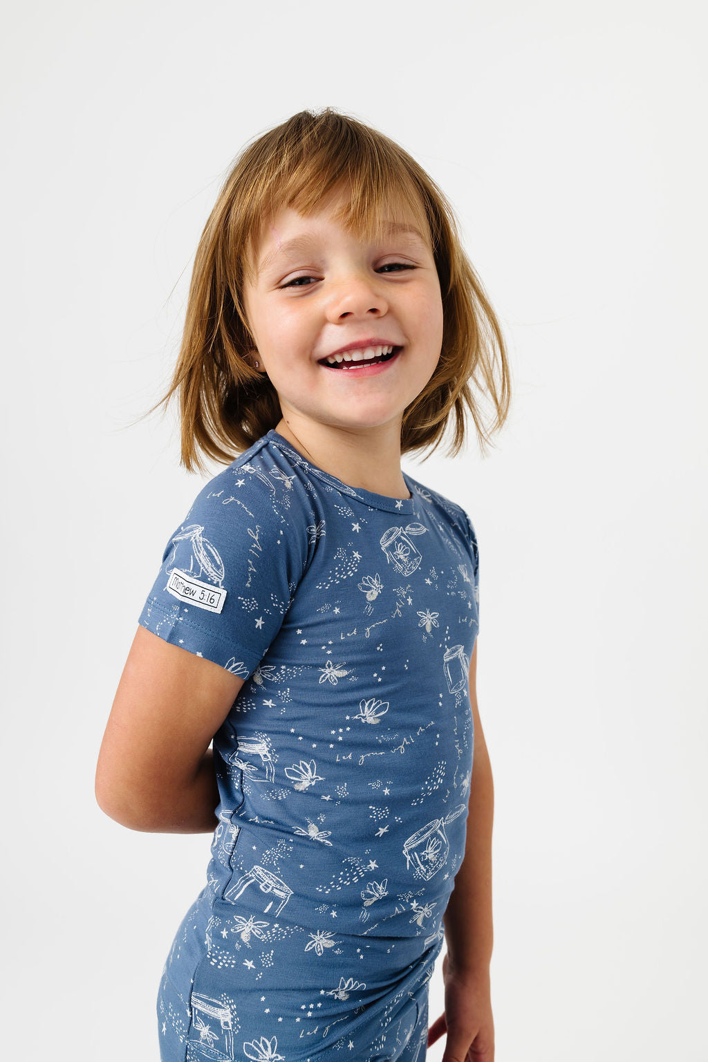 Let Your Light Shine Fireflies Pj Short Sleeve Set Bamboo