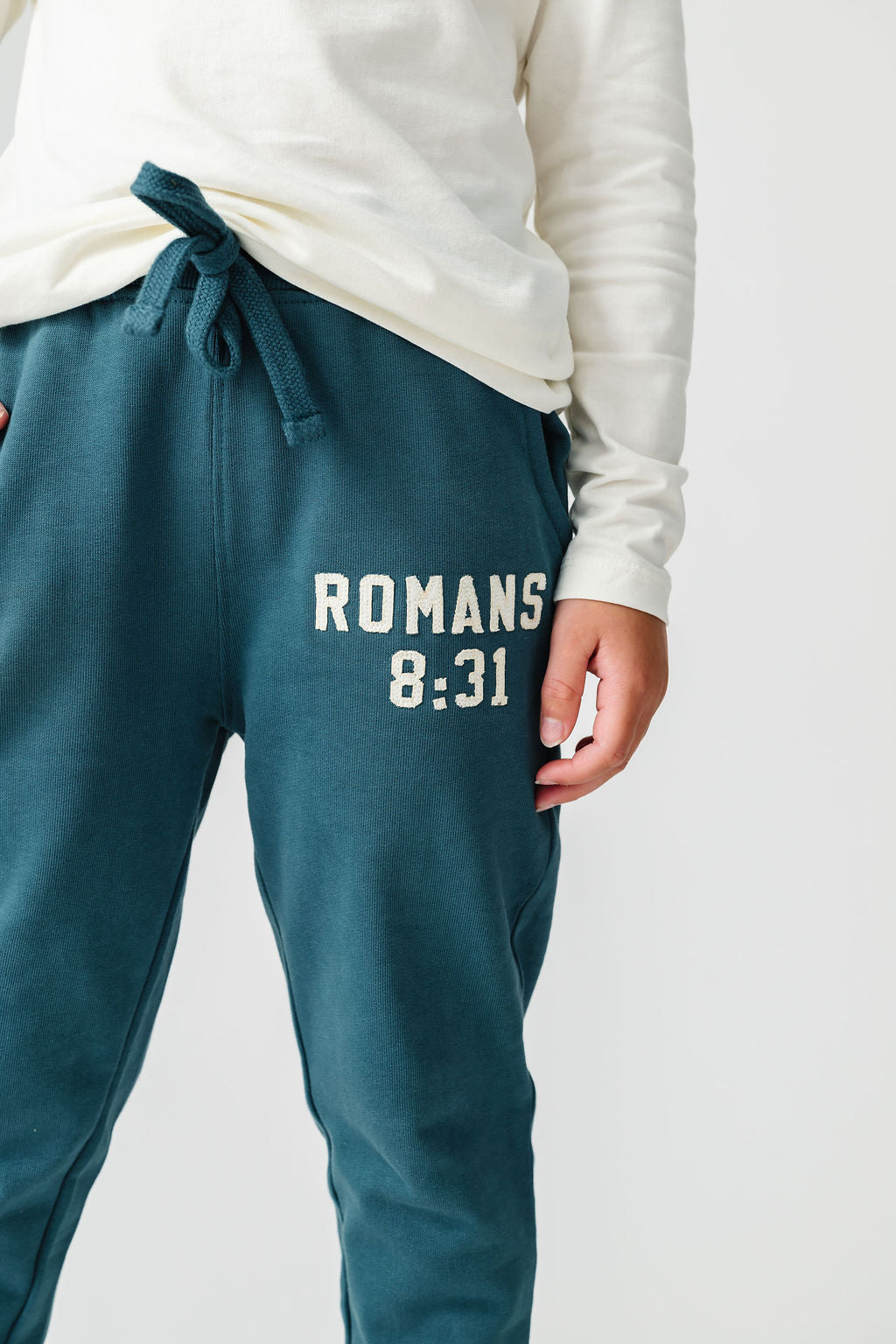 God's Got My Back Teal Fleece Jogger