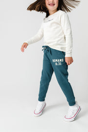 God's Got My Back Teal Fleece Jogger