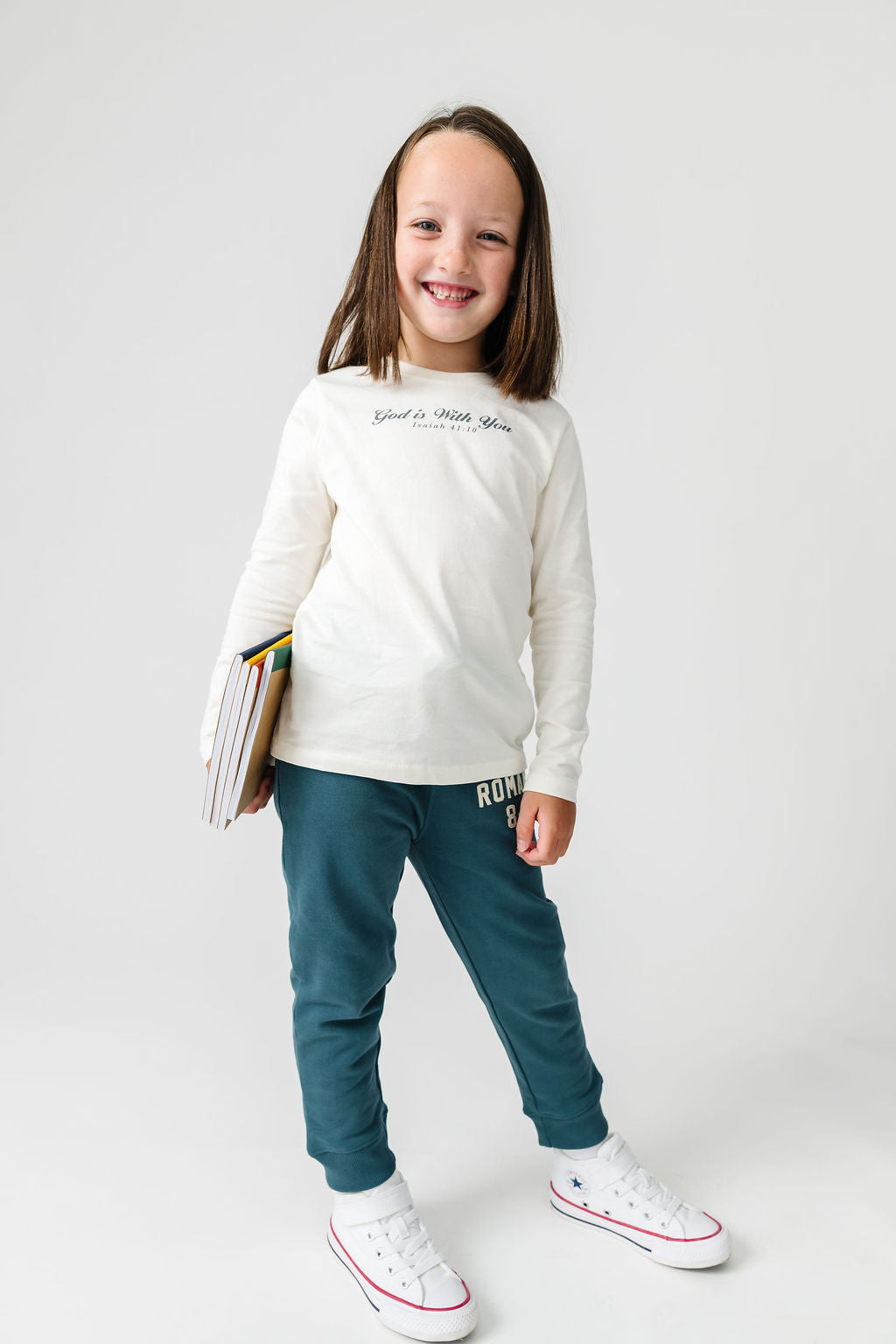 Kids Fear Not Floral T-shirt | Long Sleeve