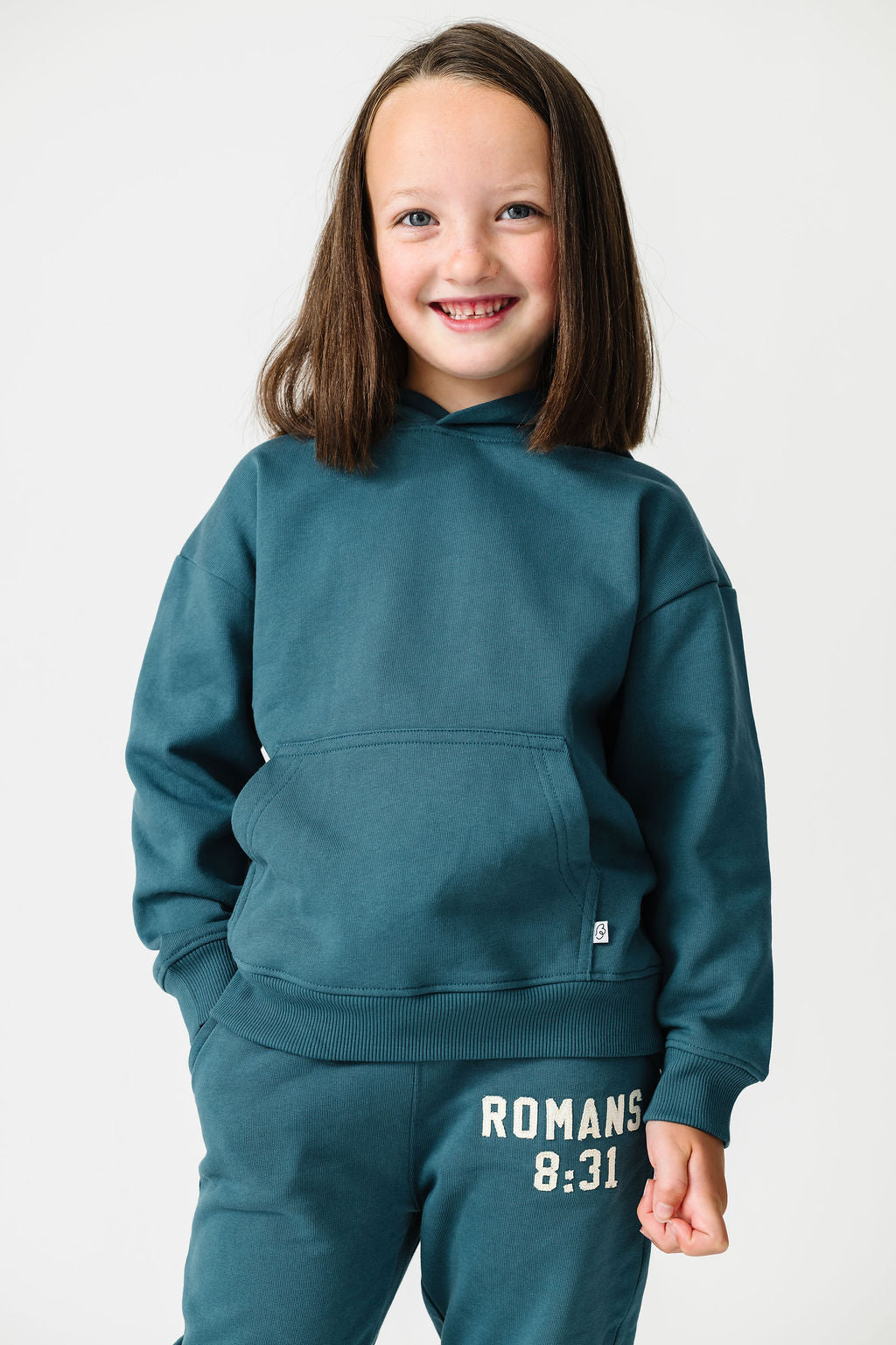 God's Got My Back Teal Fleece Hoodie