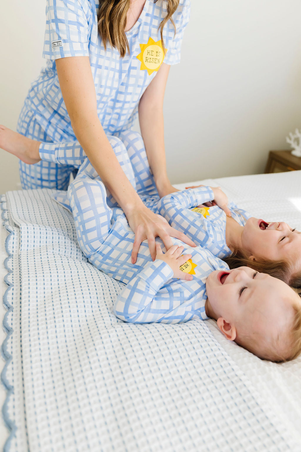 The Risen Son Womens Pj Short Sleeve Jogger Set Bamboo