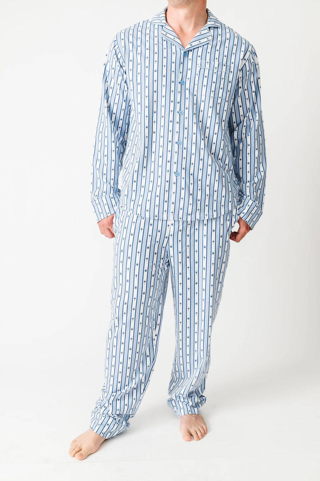 Star Of Wonder Pj Mens Notch Collar Set Organic Cotton