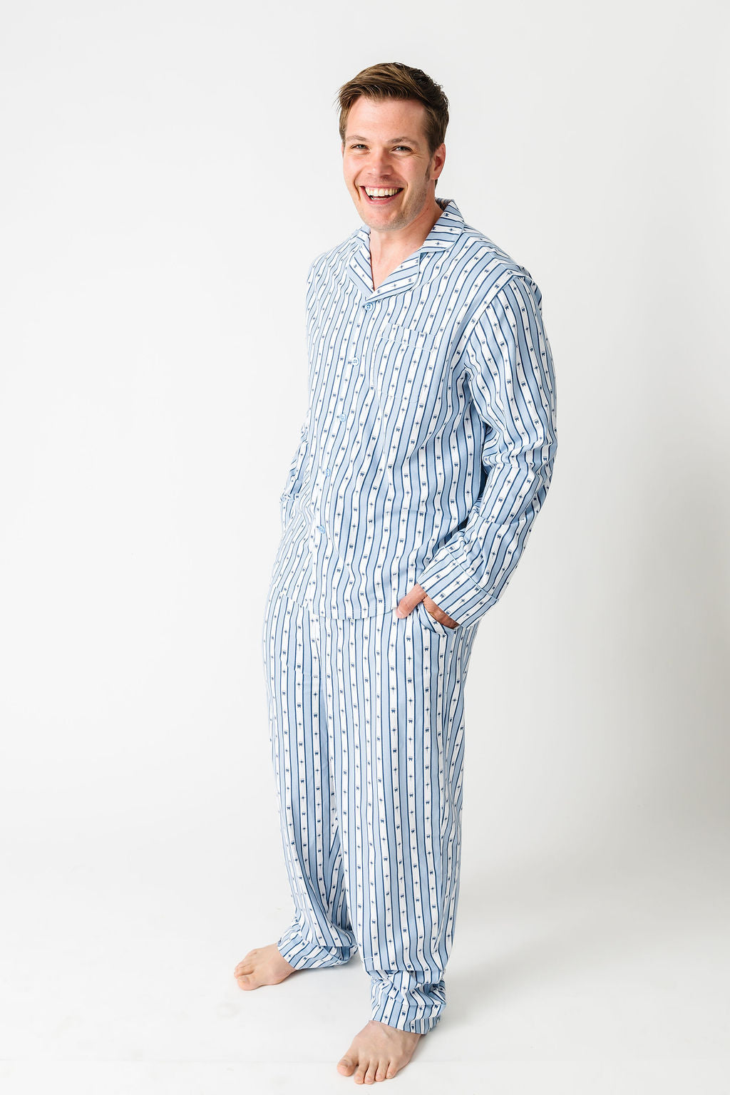 Star Of Wonder Pj Mens Notch Collar Set Organic Cotton