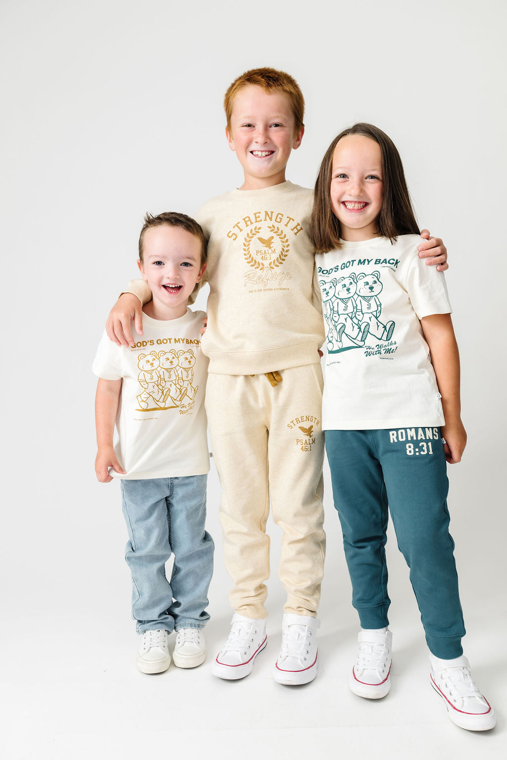 God's Got My Back Teal Fleece Jogger
