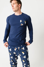 Heaven & Nature Sing Pj Mens Long Sleeve Jogger Set Cotton