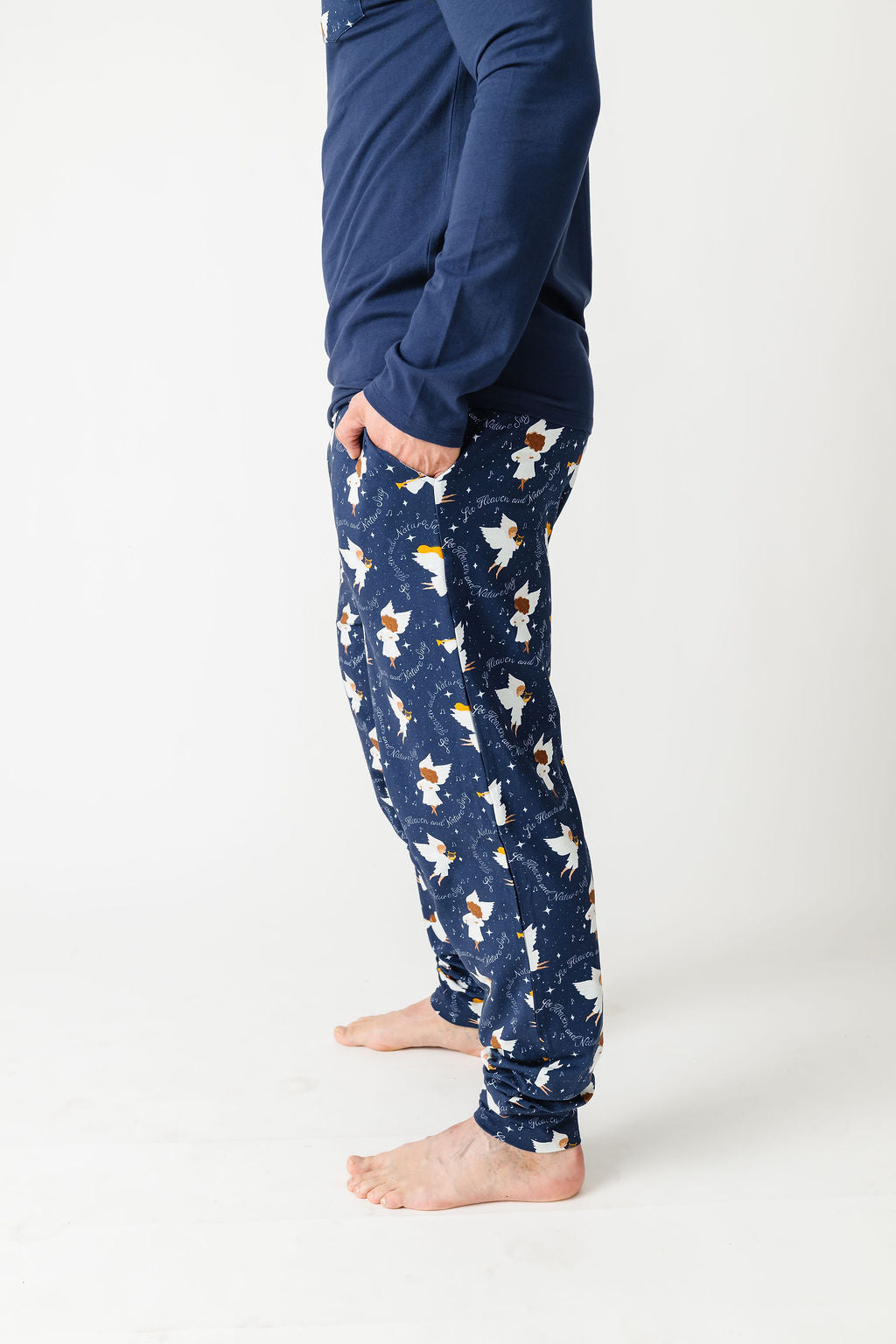 Heaven & Nature Sing Pj Mens Long Sleeve Jogger Set Cotton
