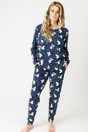 Heaven & Nature Sing Pj Womens Long Sleeve Jogger Set Cotton