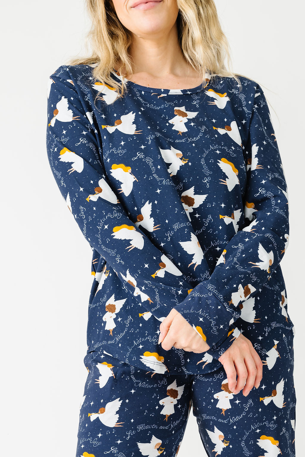 Heaven & Nature Sing Pj Womens Long Sleeve Jogger Set Cotton