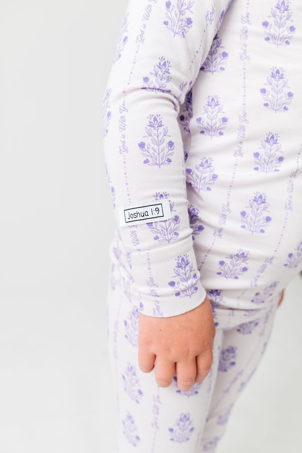God Is With You Floral Pj Long Sleeve Set Bamboo