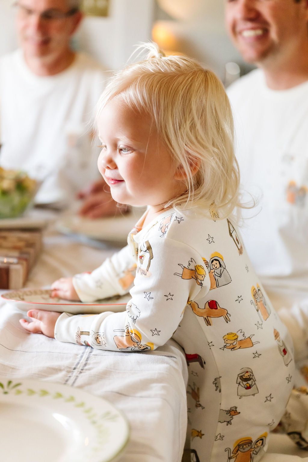 Away In A Manger Pj Footed Onesie Cotton