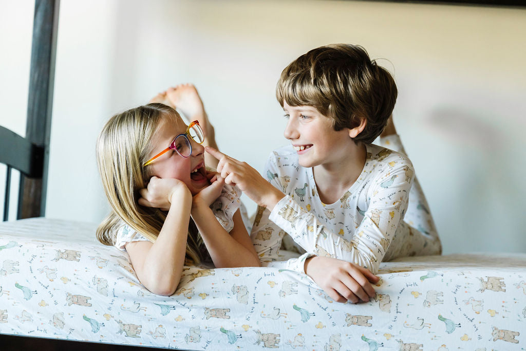 New Birth Pj Long Sleeve Set Bamboo