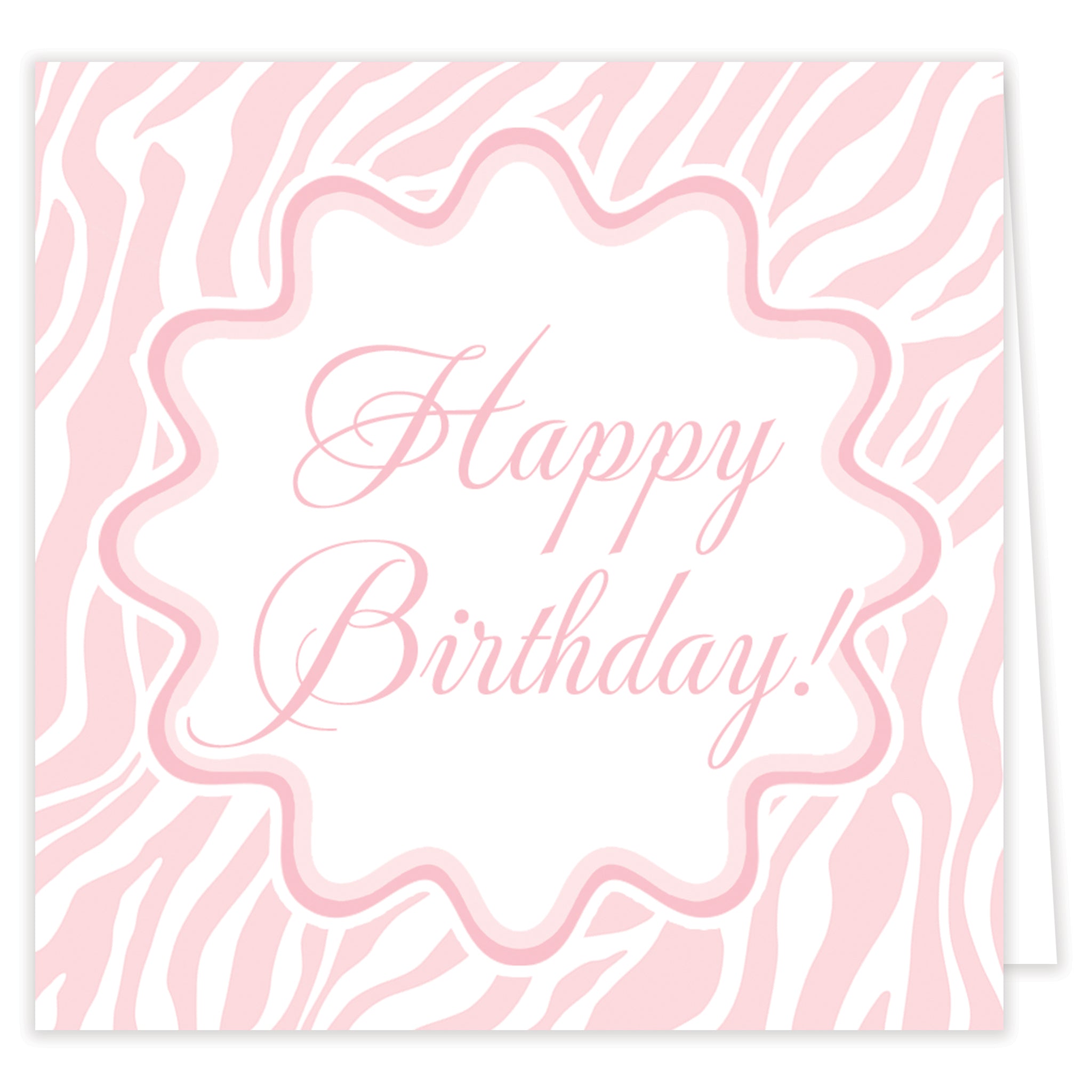 Pink Zebra Folded Note Set With Envelopes