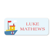 Tug Boat Vinyl School Labels