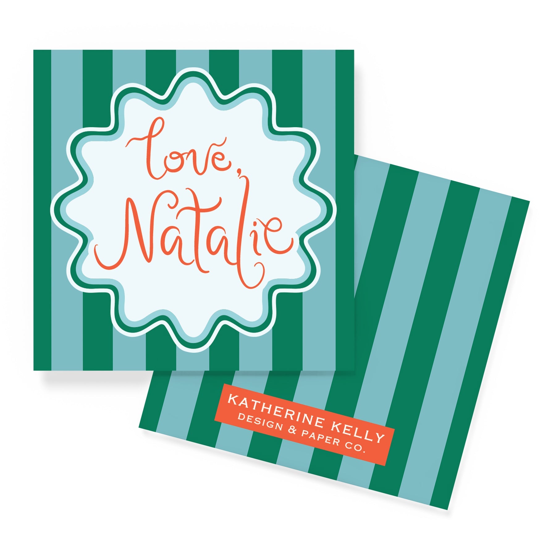 Teal Doodly-doo Enclosure Card