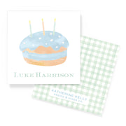 Blue Birthday Cake Ii Enclosure Card