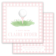 Pink Golf Enclosure Card