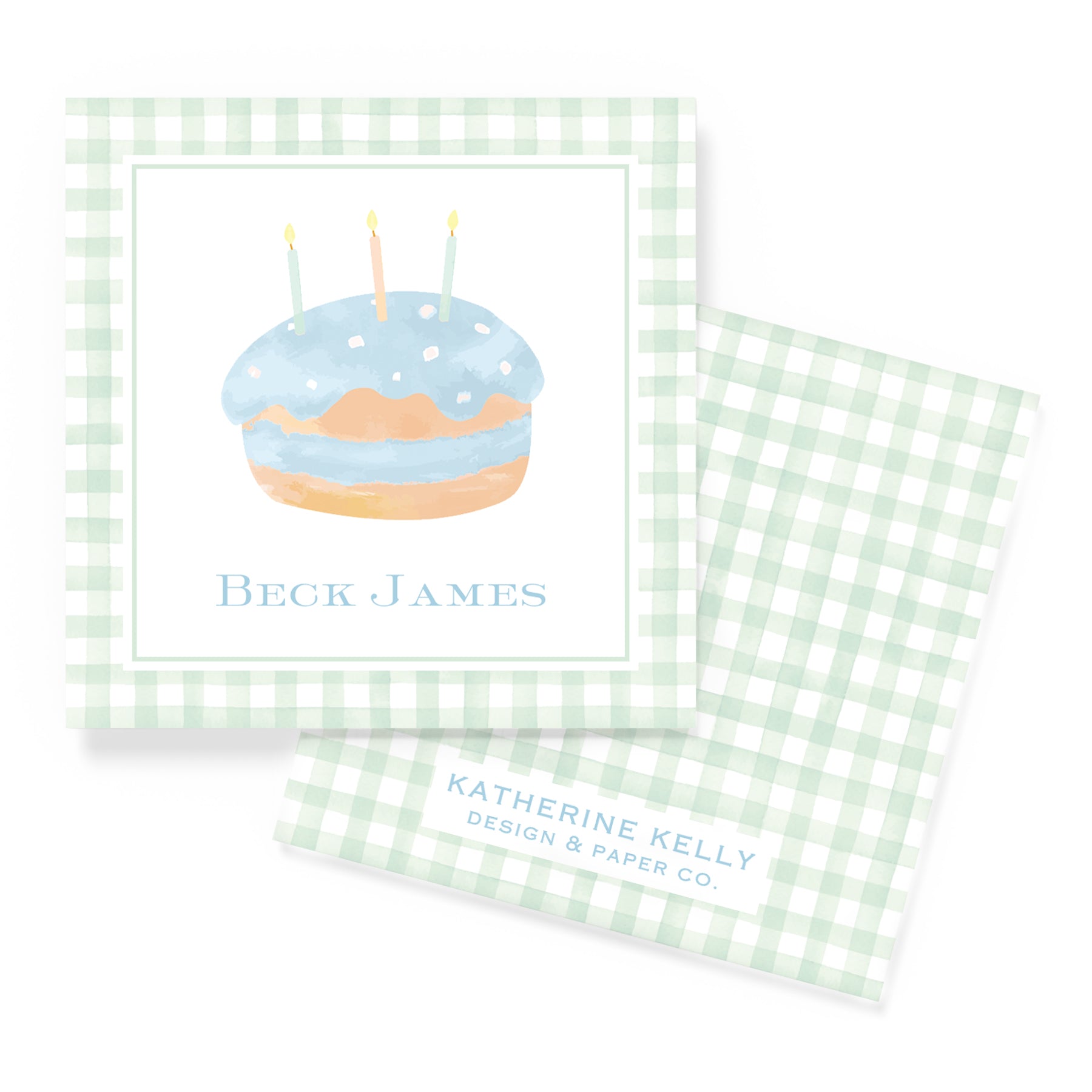 Blue Birthday Cake I Enclosure Card