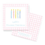 Pink Birthday Candles Enclosure Card