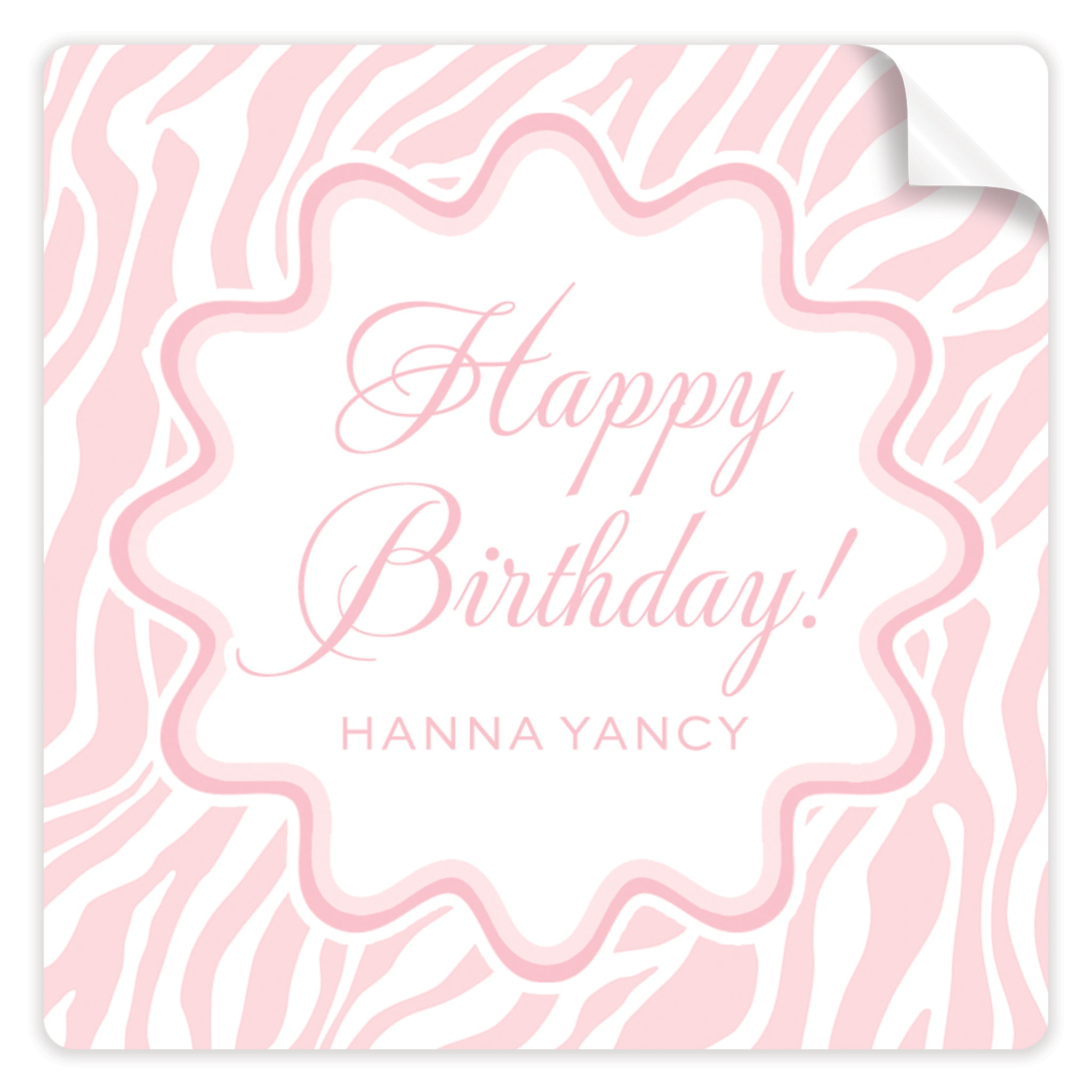 Pink Marbled Stickers