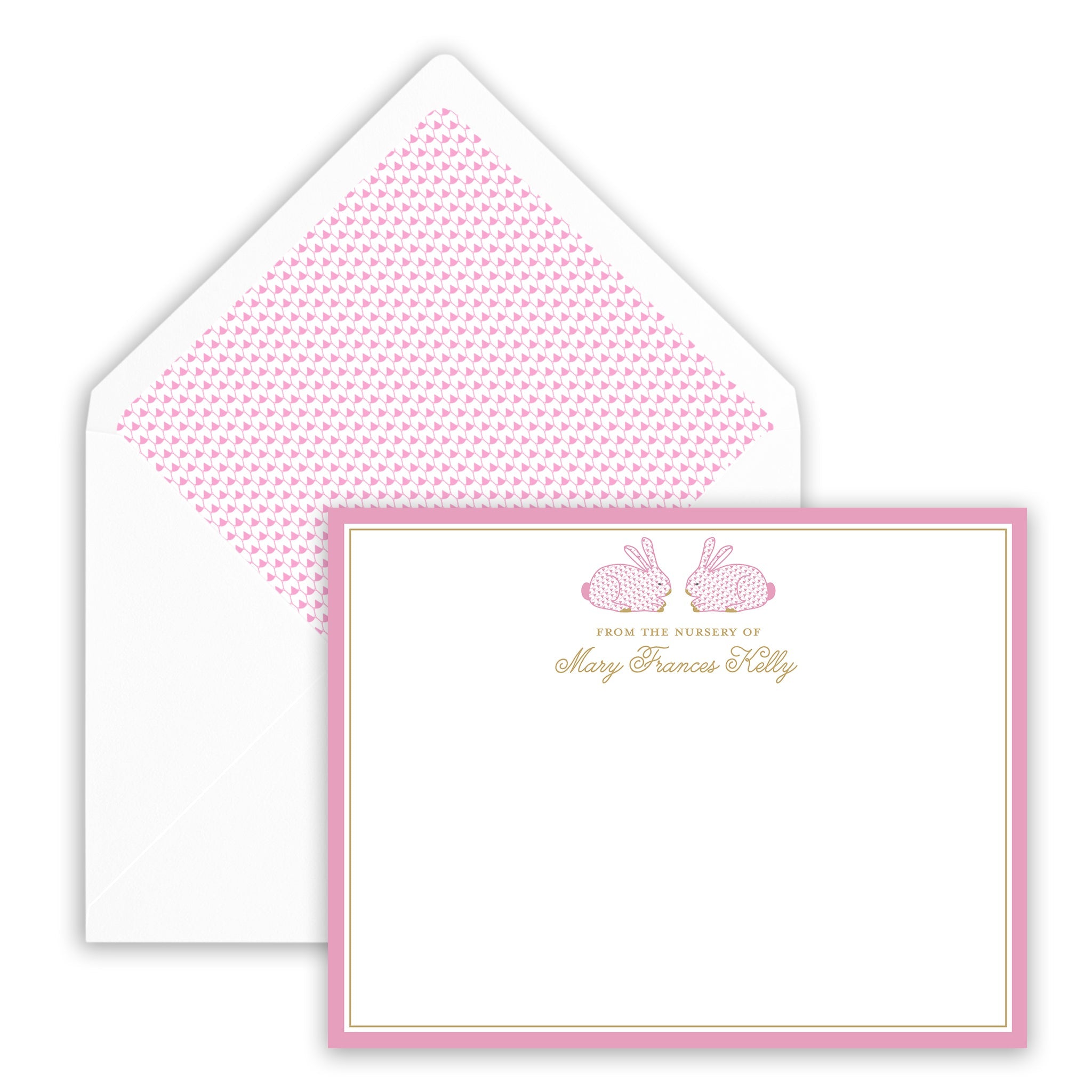 Pink Bunny Notecard