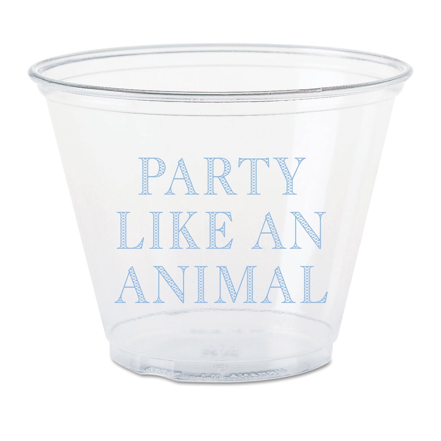 Blue Party Animal Plastic Cups