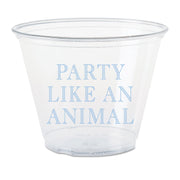 Blue Party Animal Plastic Cups