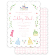 Princess Dresses Birthday Invitation