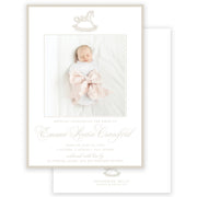 Taupe Rocking Horse Birth Announcement