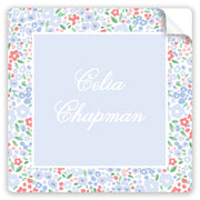 Blue Ditsy Floral Stickers