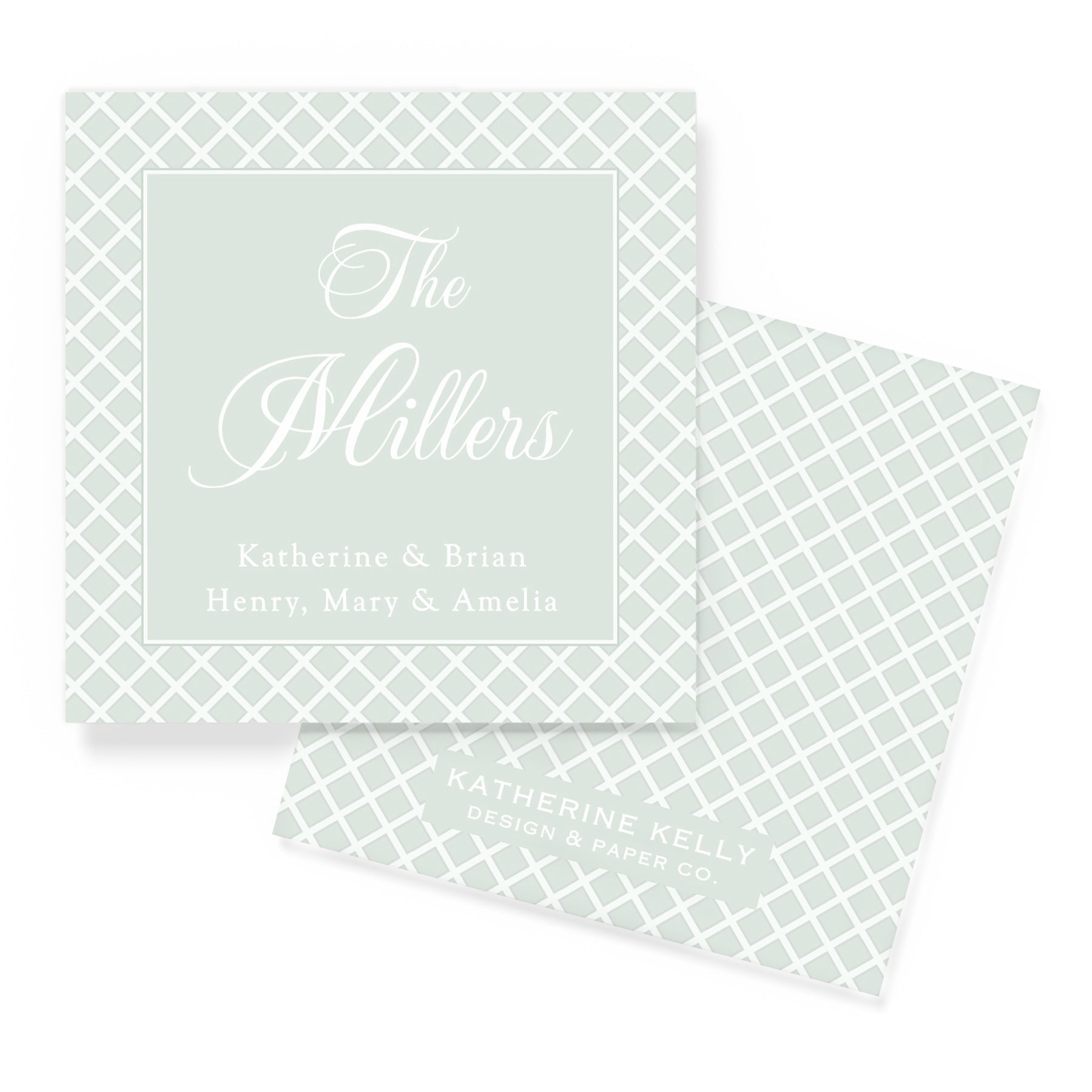 Sage Diamond Trellis Enclosure Card
