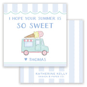 Ice Cream Truck Blue Enclosure Card