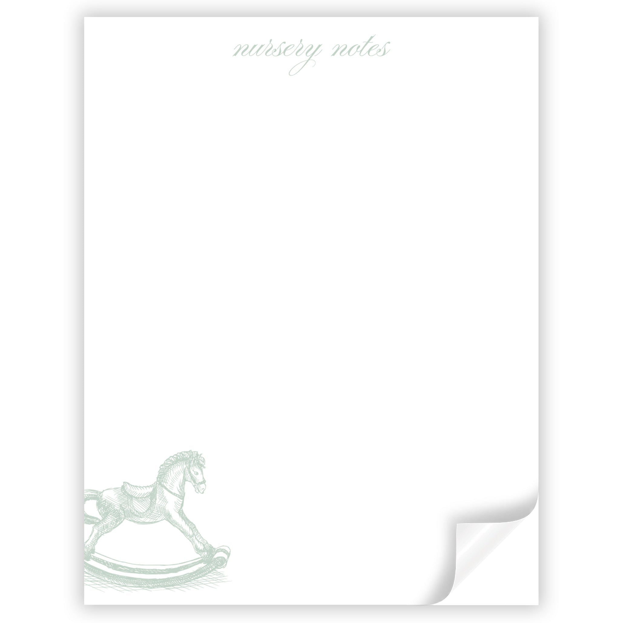 Sage Nursery Notes Notepad