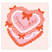 Pink Coquette Cake Folded Note Set With Envelopes