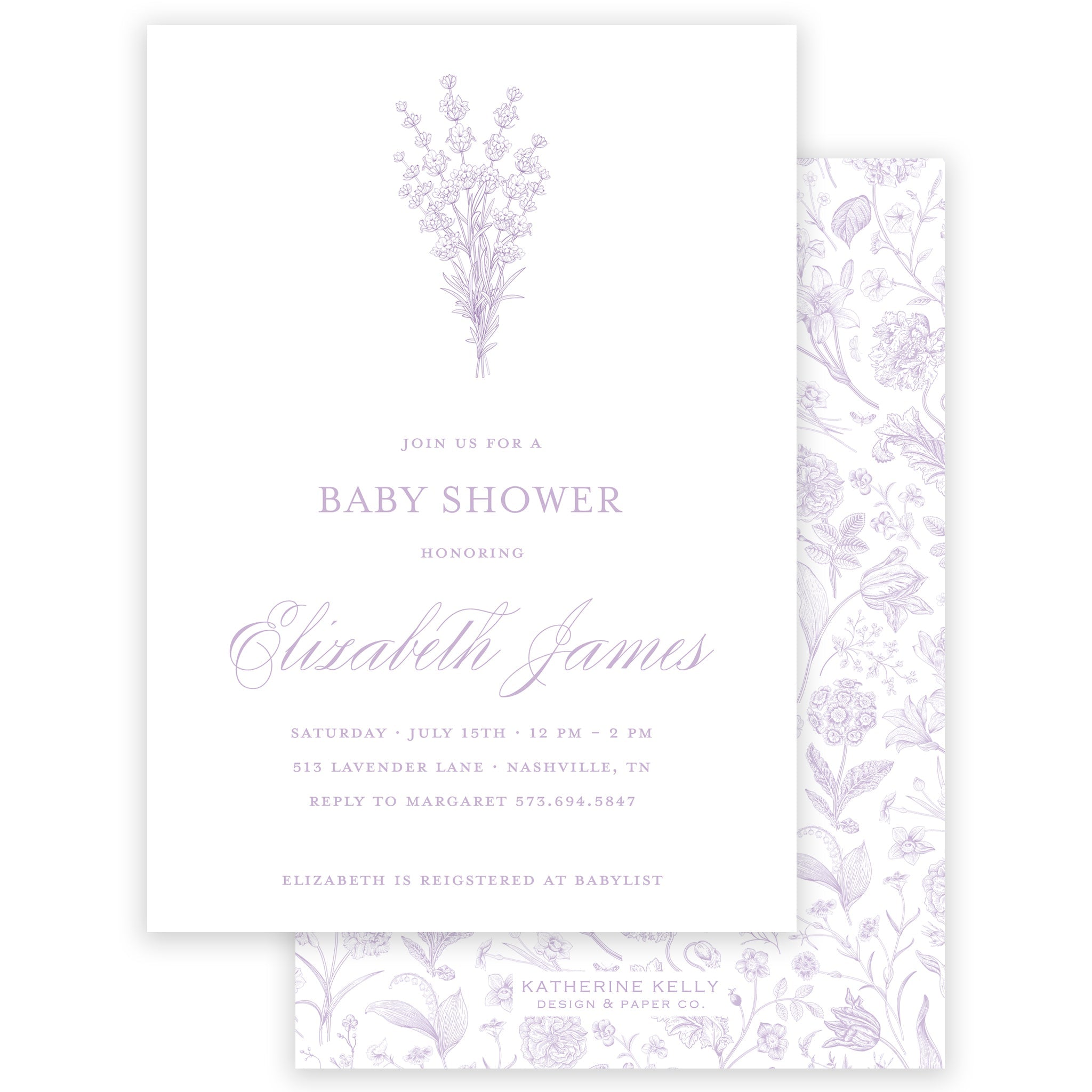 Lavender Fields Party Invitation