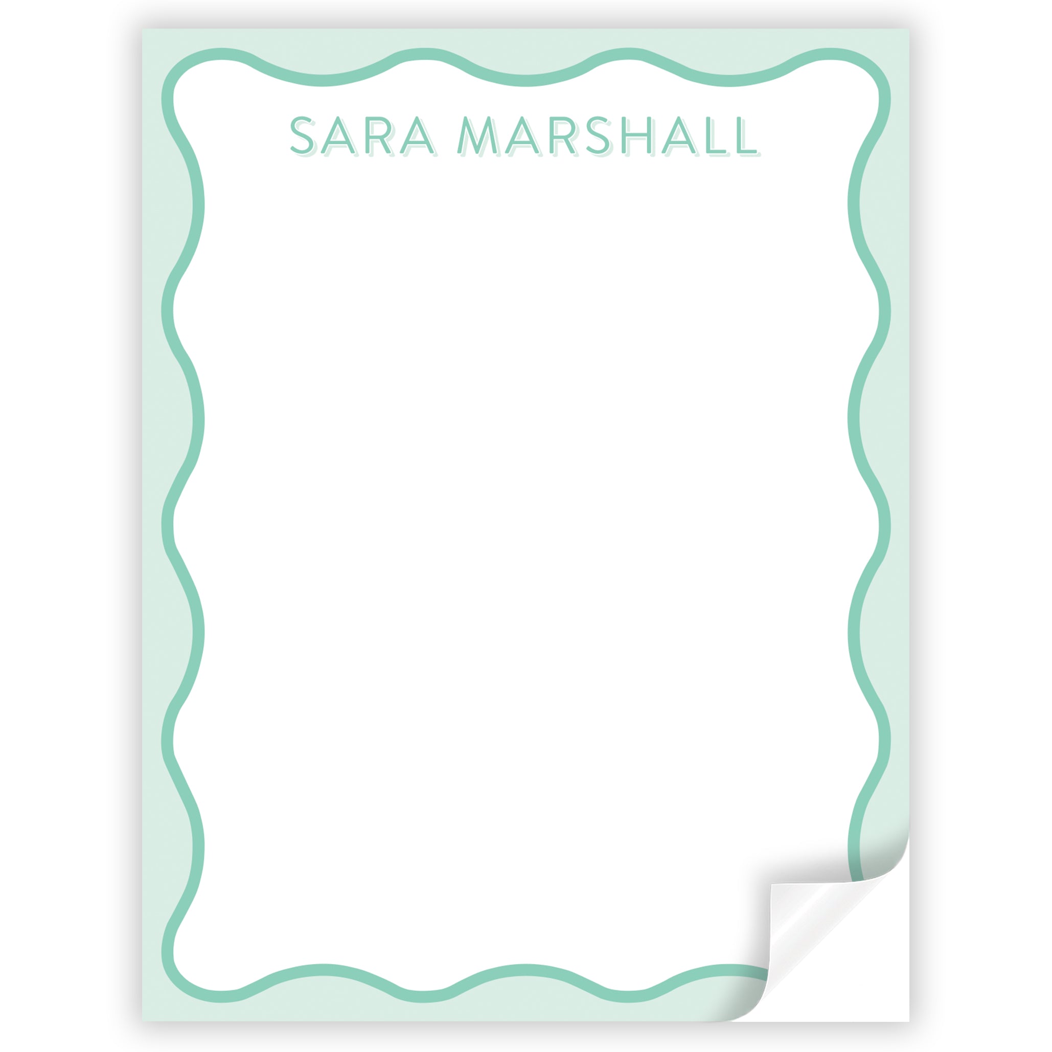 Mint Wave Notepad