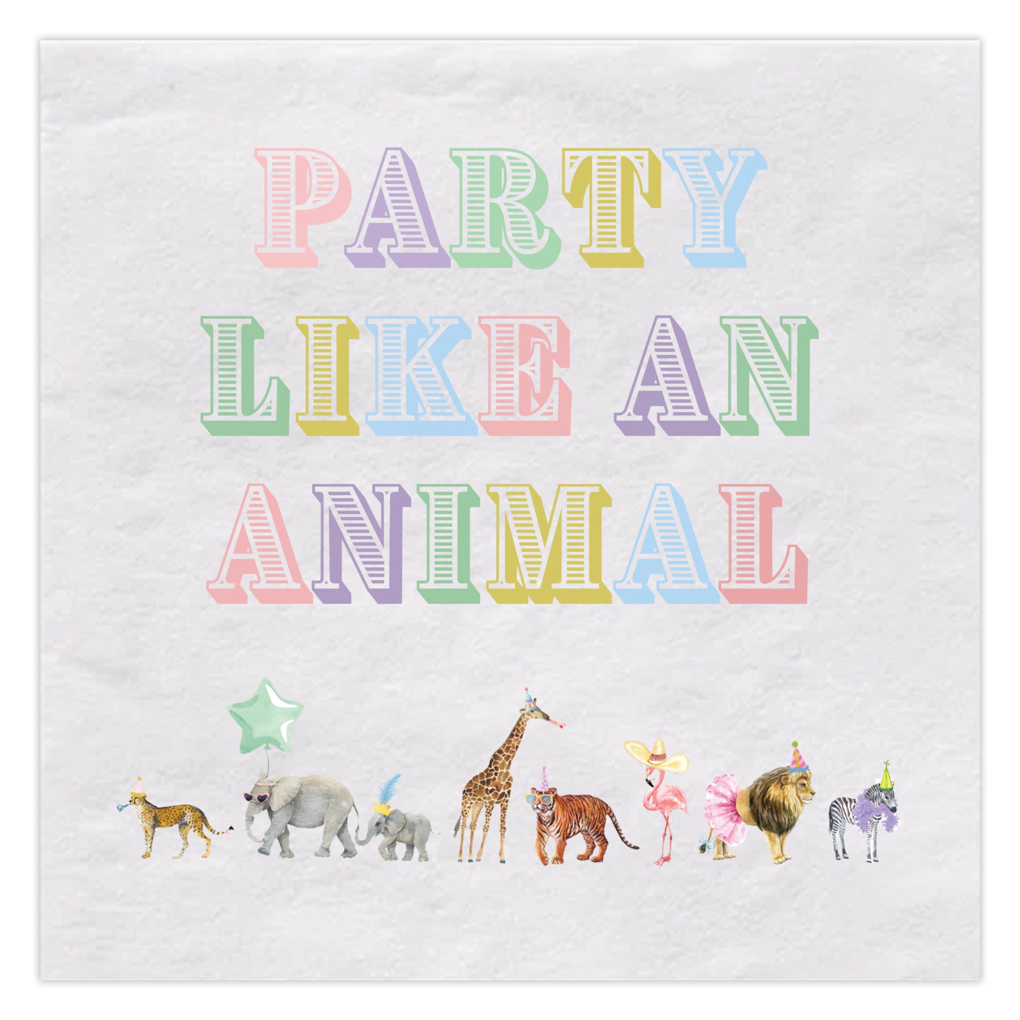Multi Party Like An Animal Beverage Napkins