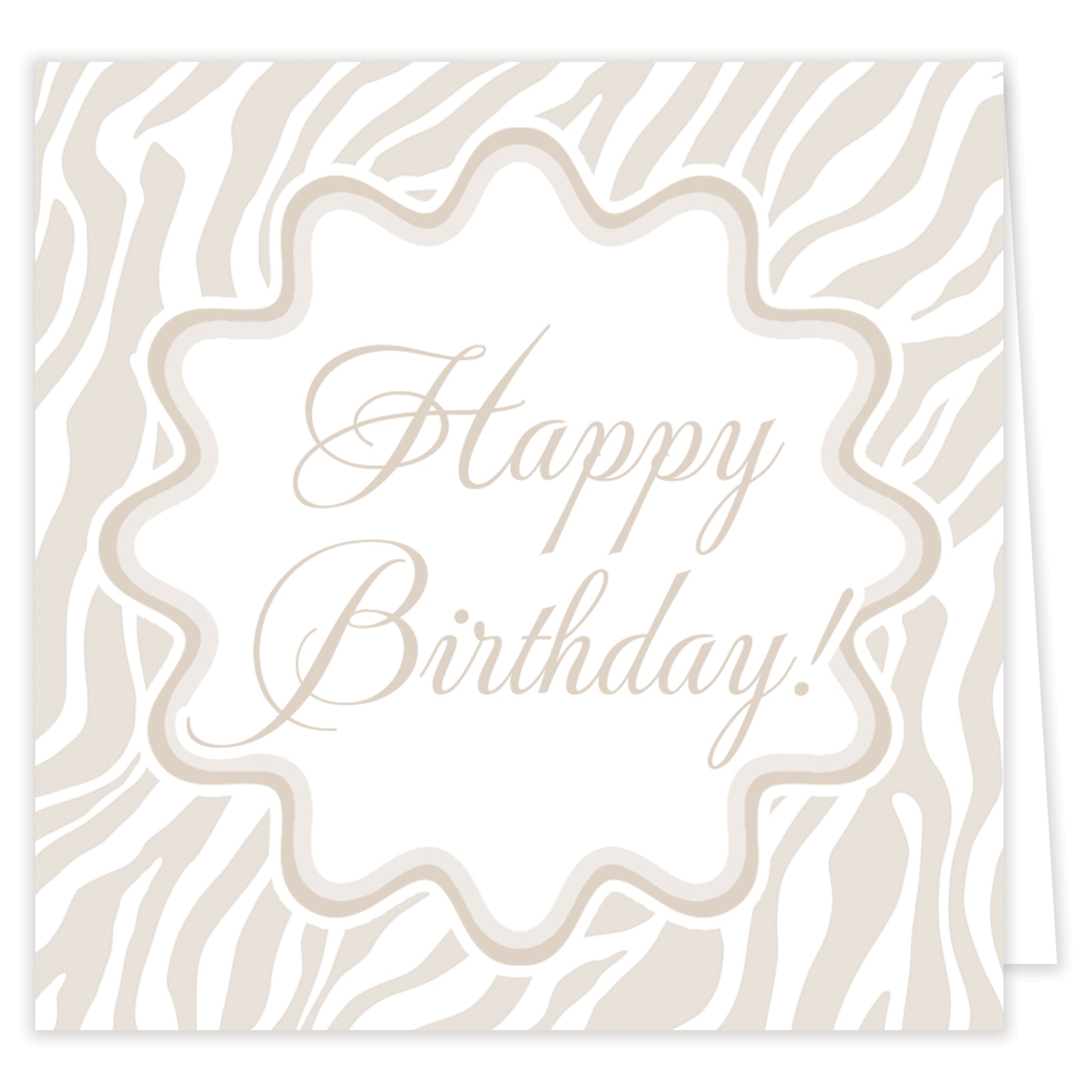Taupe Zebra Folded Note Set With Envelopes