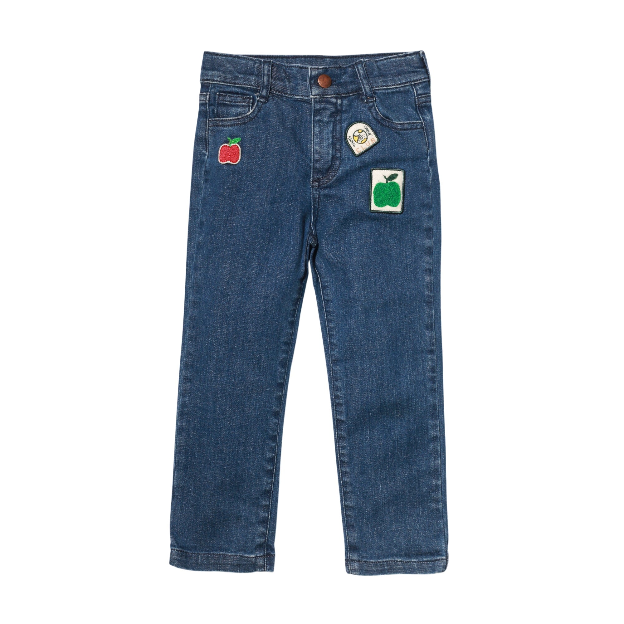 Recycled Denim Apple Patch Kid Pant