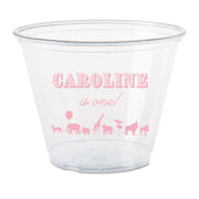 Pink Custom Party Animal Plastic Cups