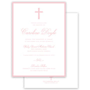 Pink Baptism Invitation