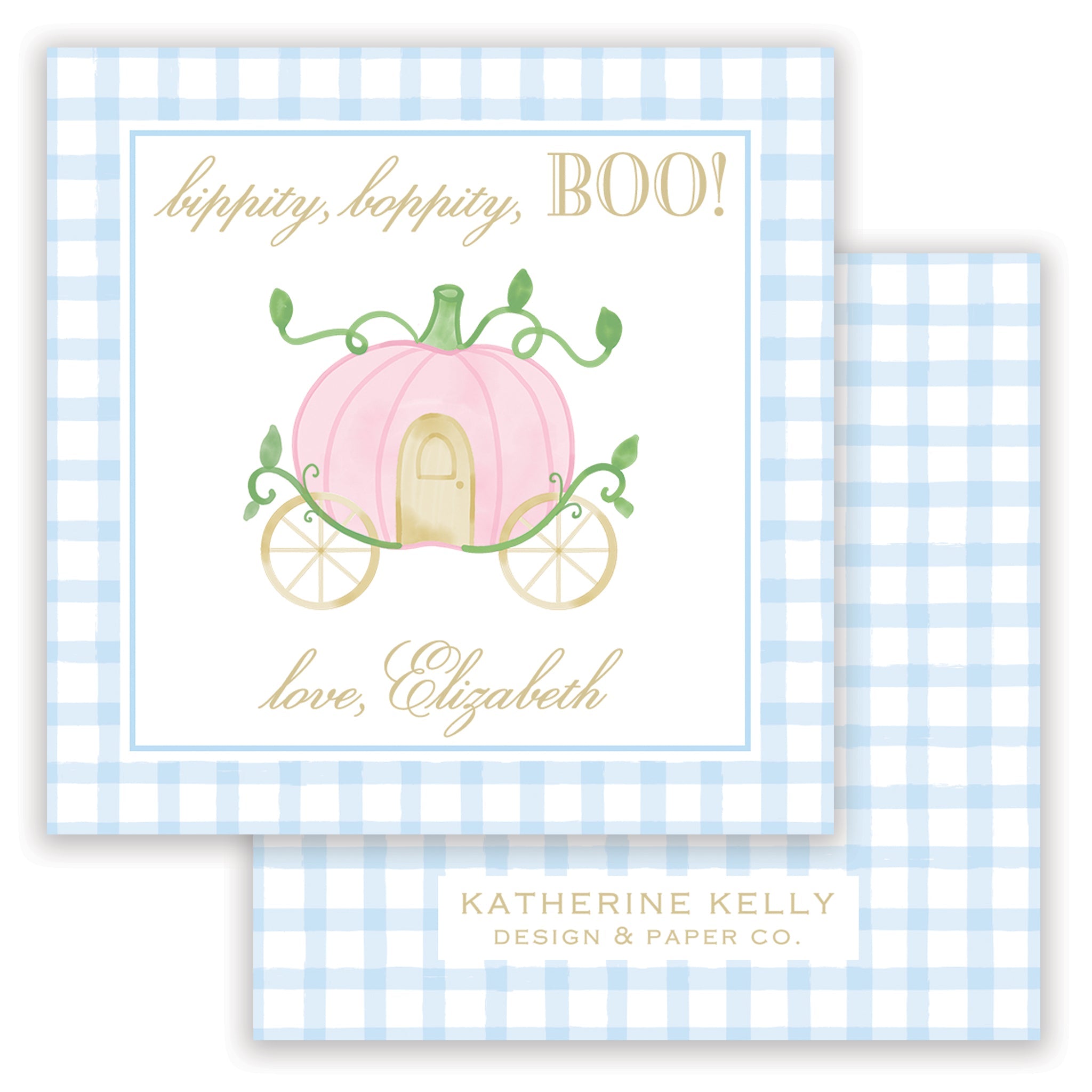 Bippity Boppity Boo! Blue Halloween Card