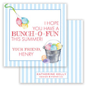 Blue Bunch-o-fun Enclosure Card