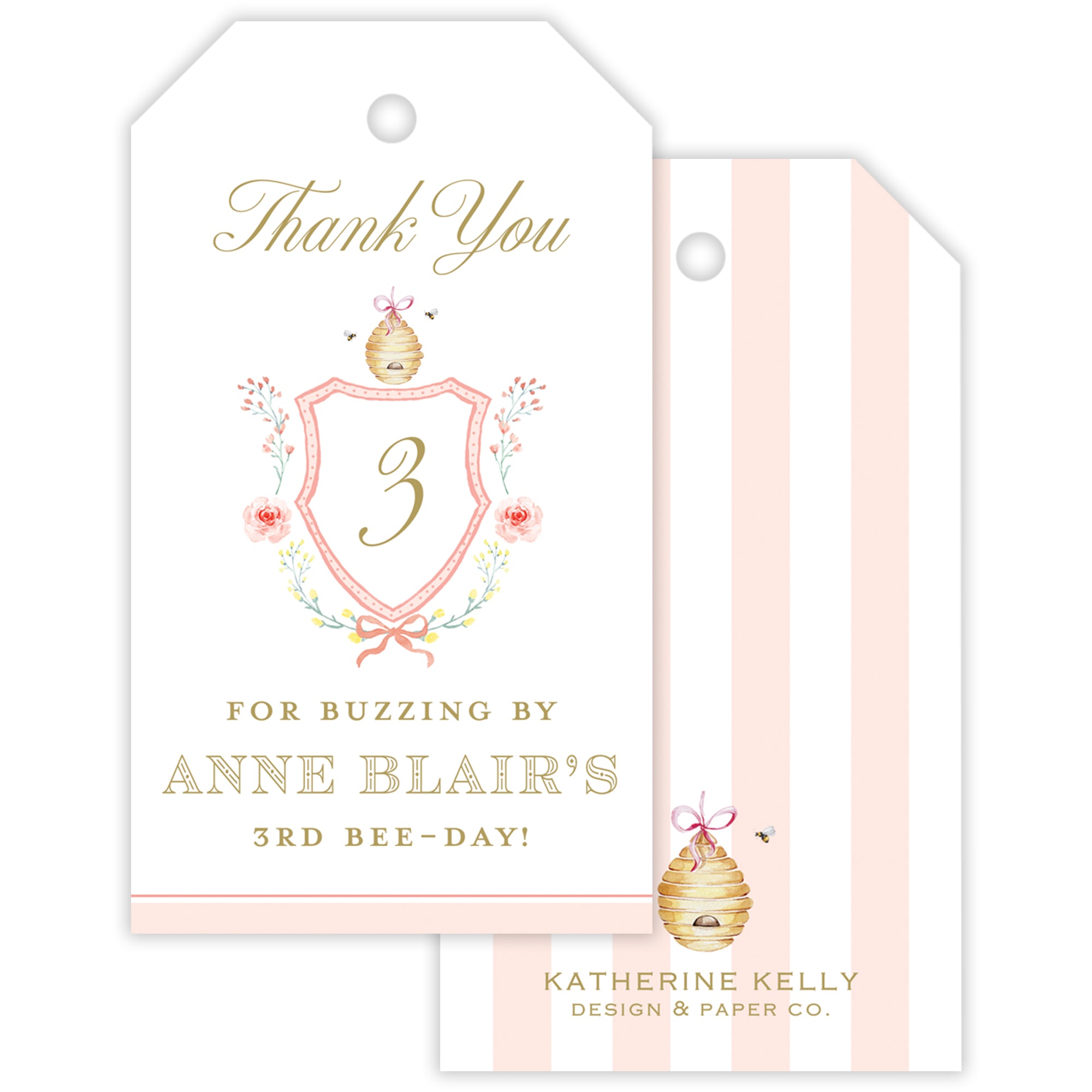 Busy Bee Birthday Party Favor Tag