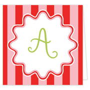 Pink Initial Folded Note Set With Envelopes
