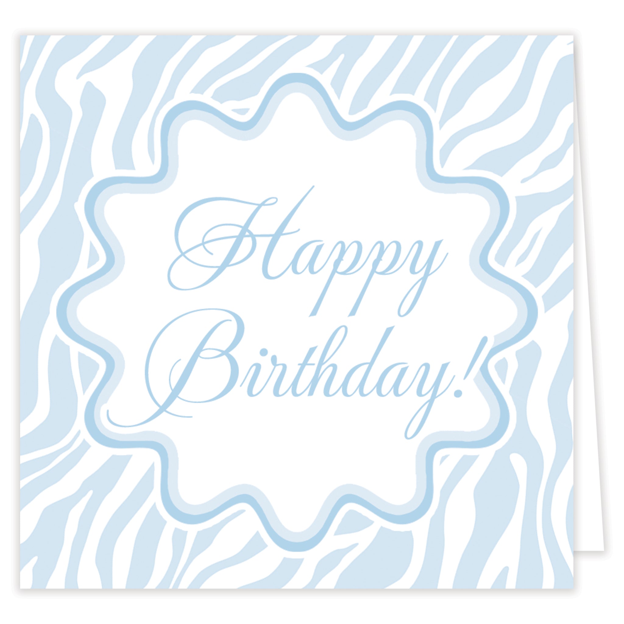 Blue Zebra Folded Note Set With Envelopes